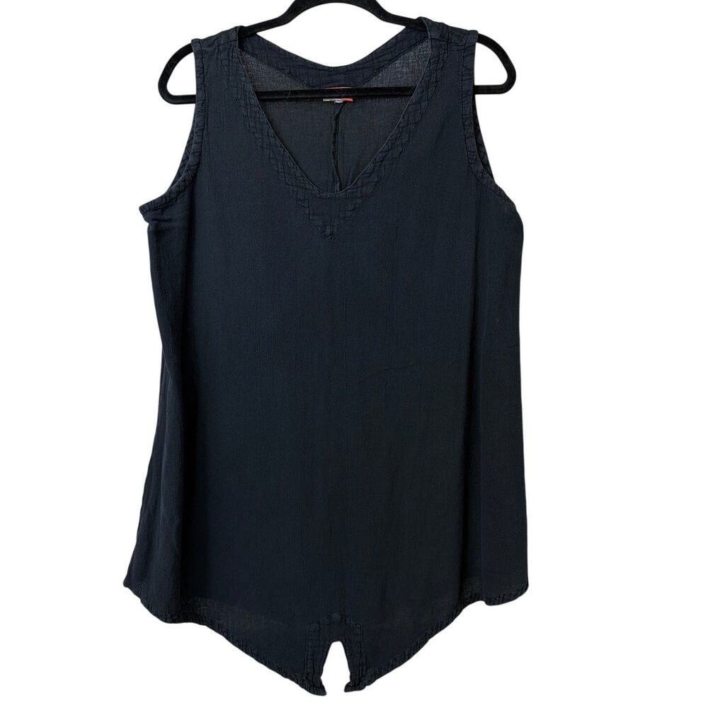 Oh My Gauze V-Neck Sleeveless Long Cotton Top MED LG